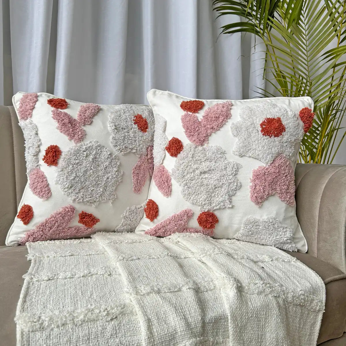 Premium Quality 16x16 Inch Cotton Tufted Cushion Covers for Stylish Living