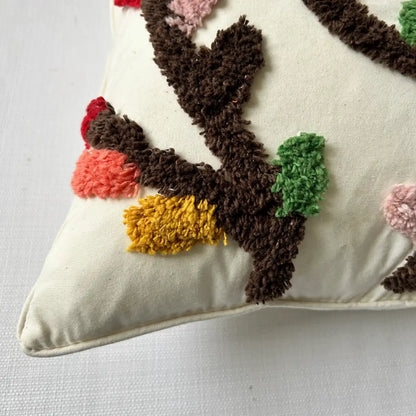 Rainbow floral vine - Premium Cushion Cover