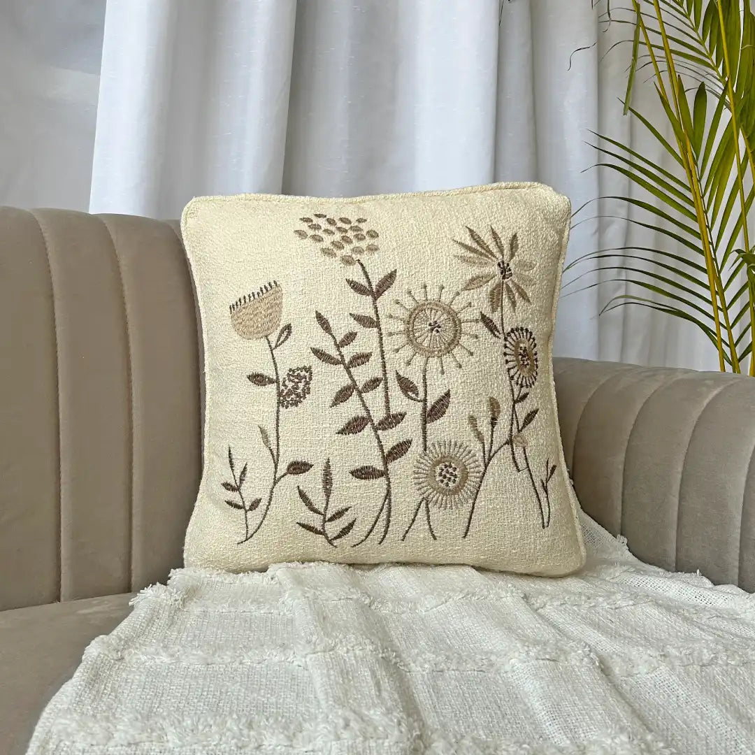 Upgrade Your Comfort with Stylish 40cm X 40cm Cotton Embroidered Sofa Cushions