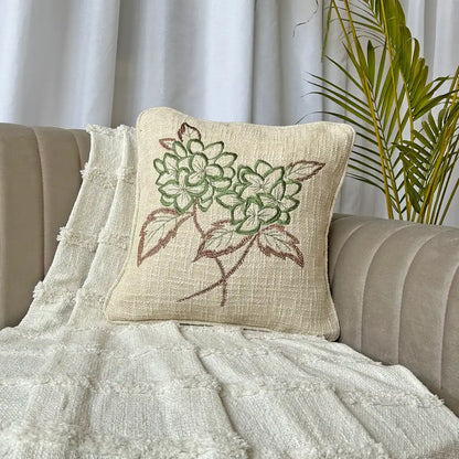 Emerald petal pair - Premium Cushion Cover