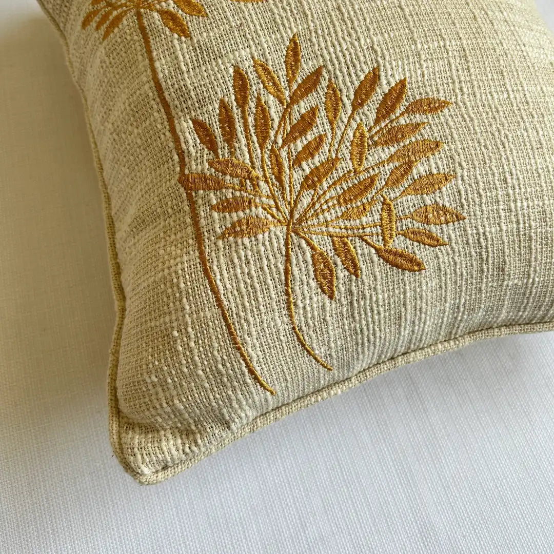 Enhance your interior design with our embroidered cotton cushion cover, sized 16x16 inches. Made from premium cotton fabric, it adds style and comfort to your space. Explore Export House exquisite collection today!