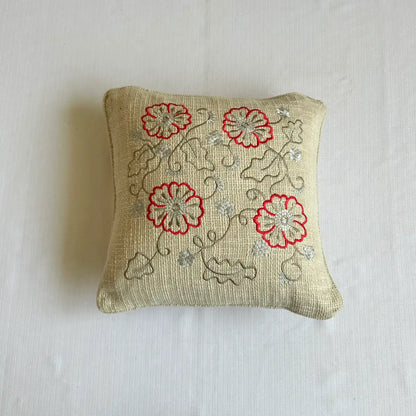 Scarlet Blooms - Premium Cushion Cover