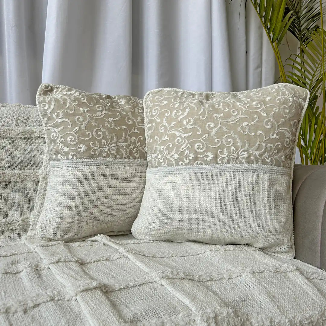 Dual Texture Cream - Premium Cushion Cover