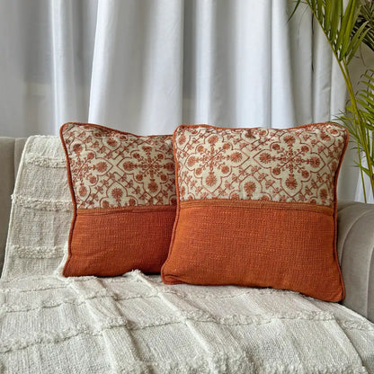 Rust Linen Fusion - Premium Cushion Covers