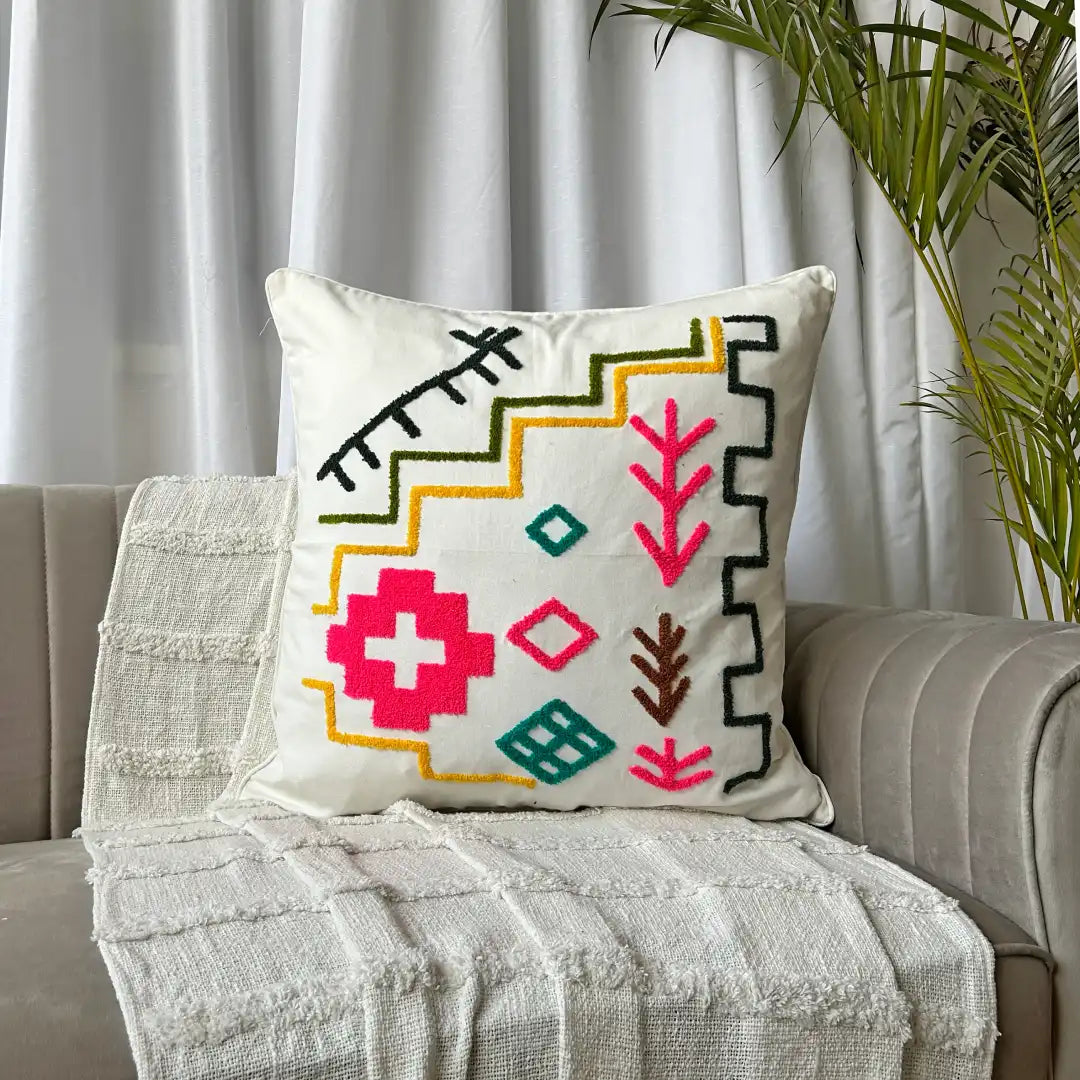 Vibrant Mosaic - Premium Cushion Cover