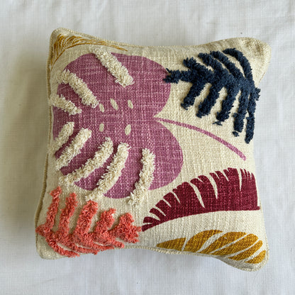 Color Splash Leaves - Tufted Premium Cushion Covers