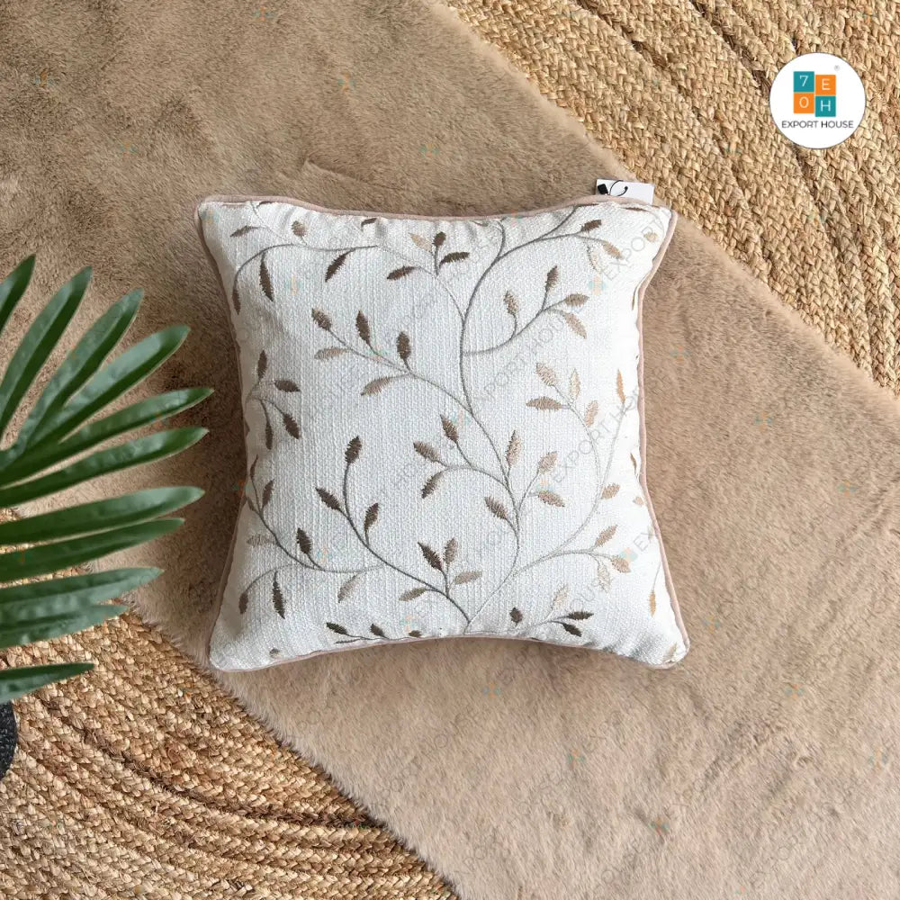 Export House Cotton Embroidered Cushion Cover -  Size:40cm X 40cm (16" X 16")