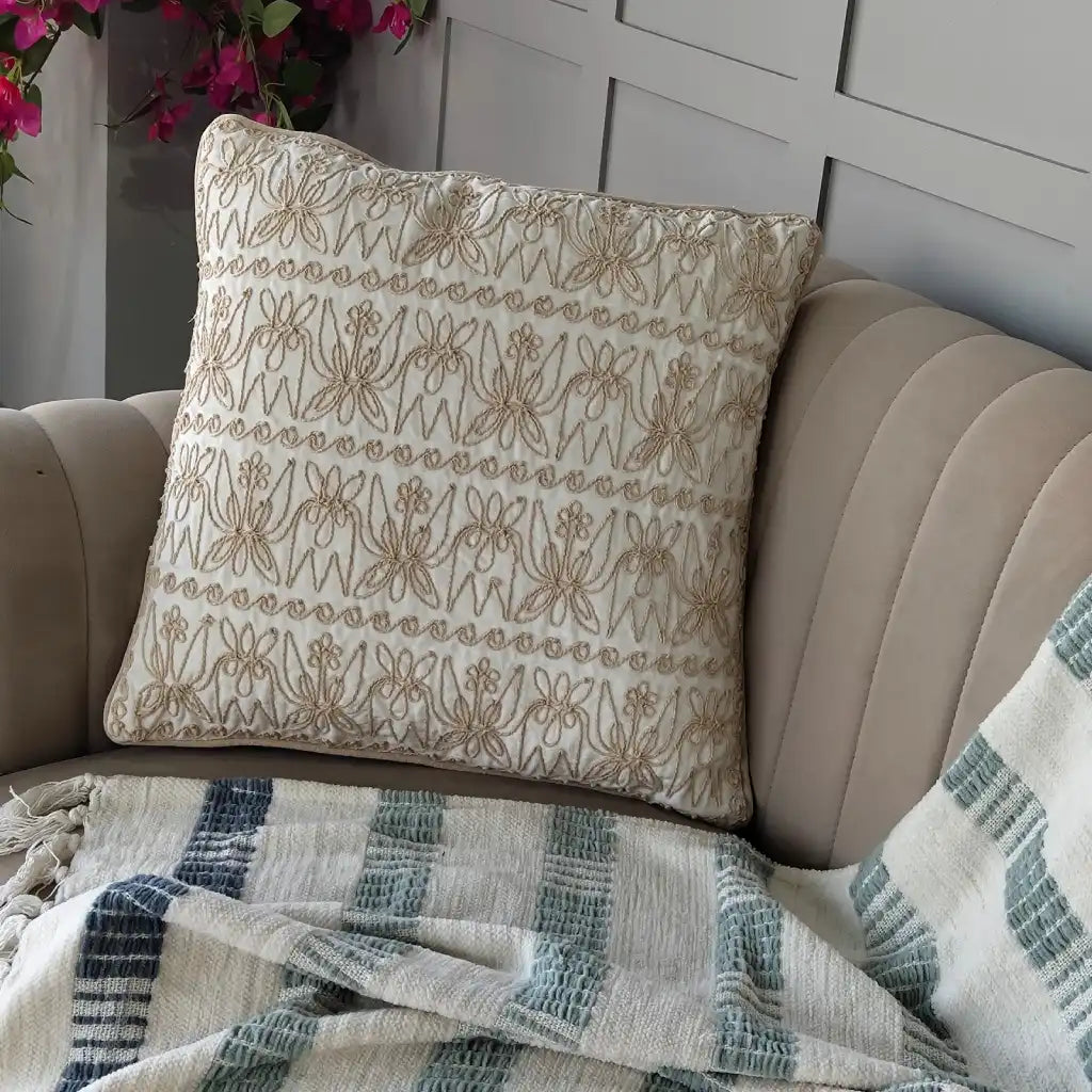 Embroidered Cushion Cover