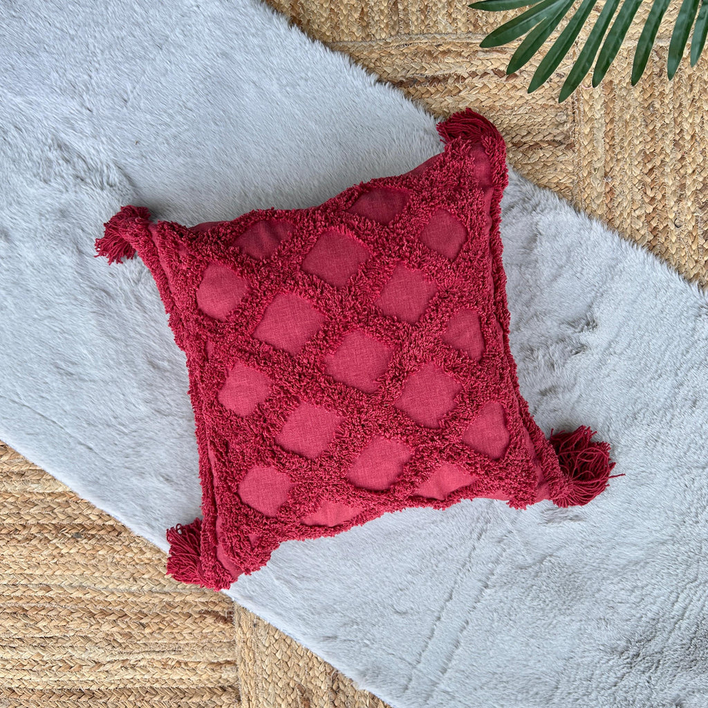 Cotton Tufted Cushion Cover, 40cm X 40cm (16" X 16")