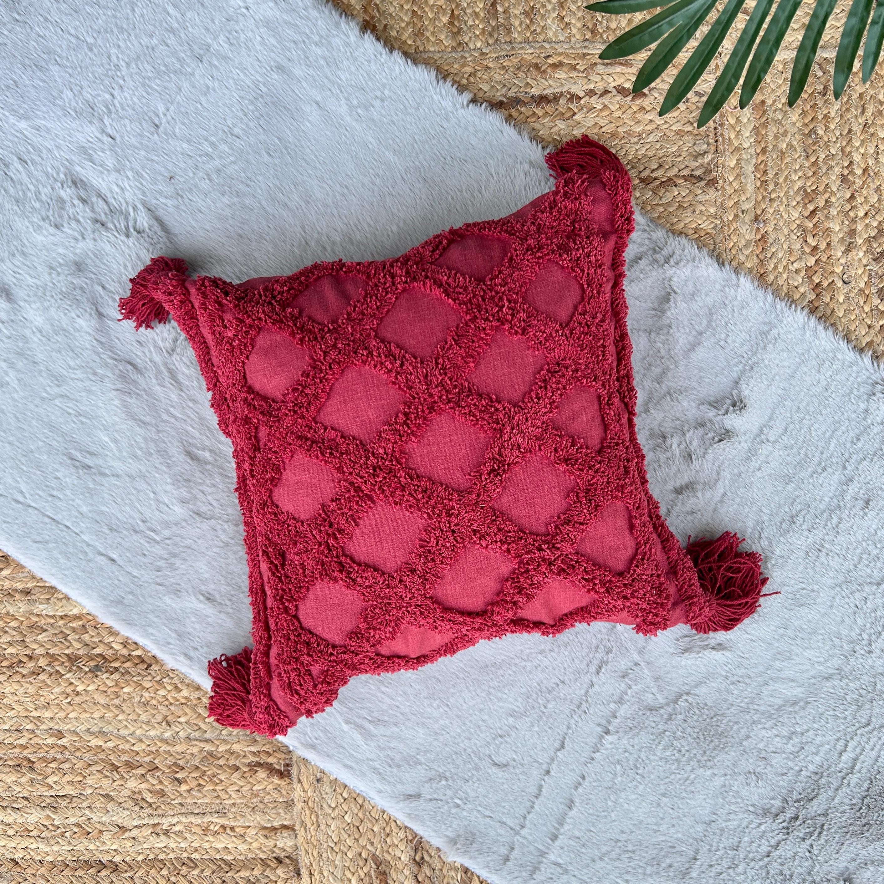 Cotton Tufted Cushion Cover, 40cm X 40cm (16" X 16")