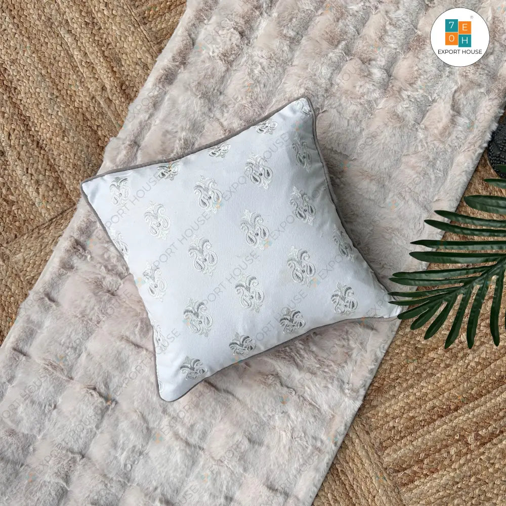 Export House Cotton Embroidered Cushion Cover -  Size:40cm X 40cm (16" X 16")