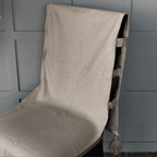 Rice Paper Beige Chair Cover with Tassels