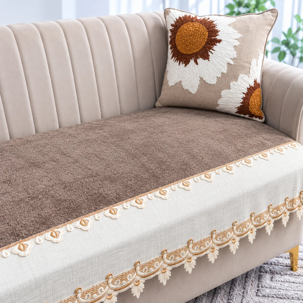 Taupe Premium Sofa Cover