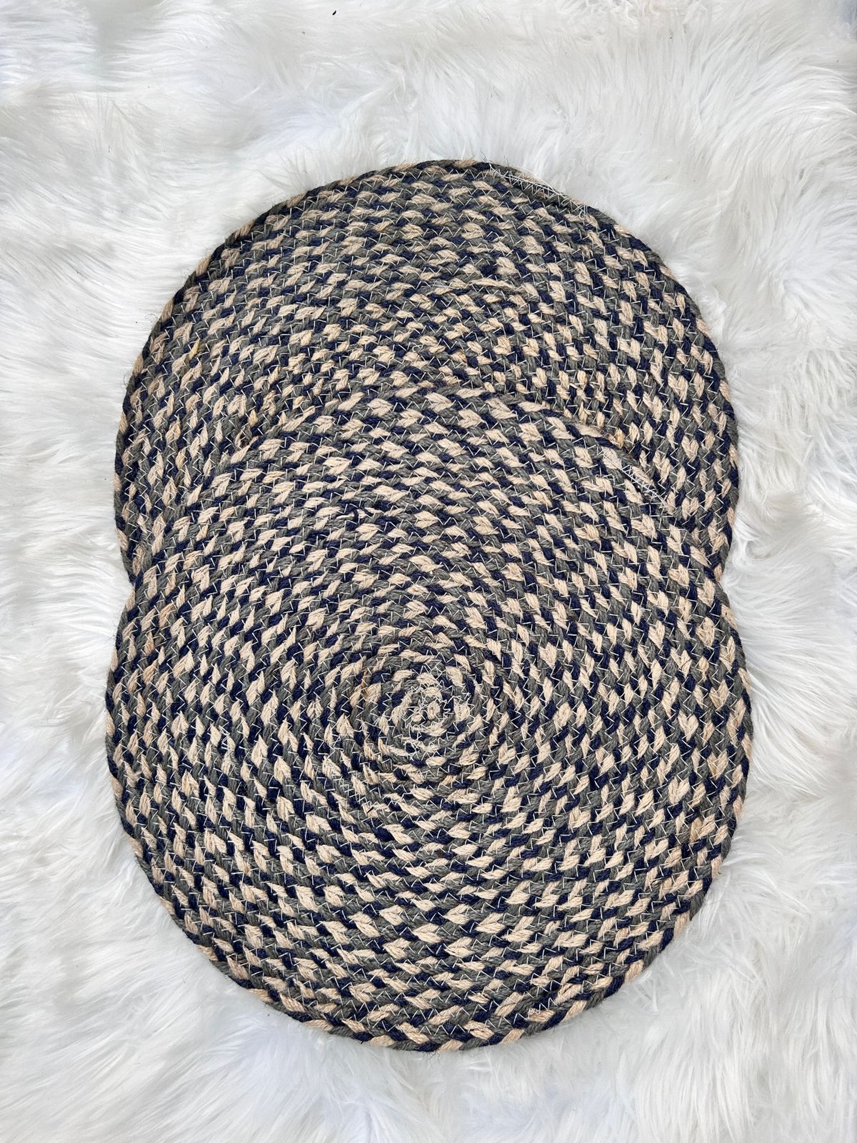 Round cotton jute mats