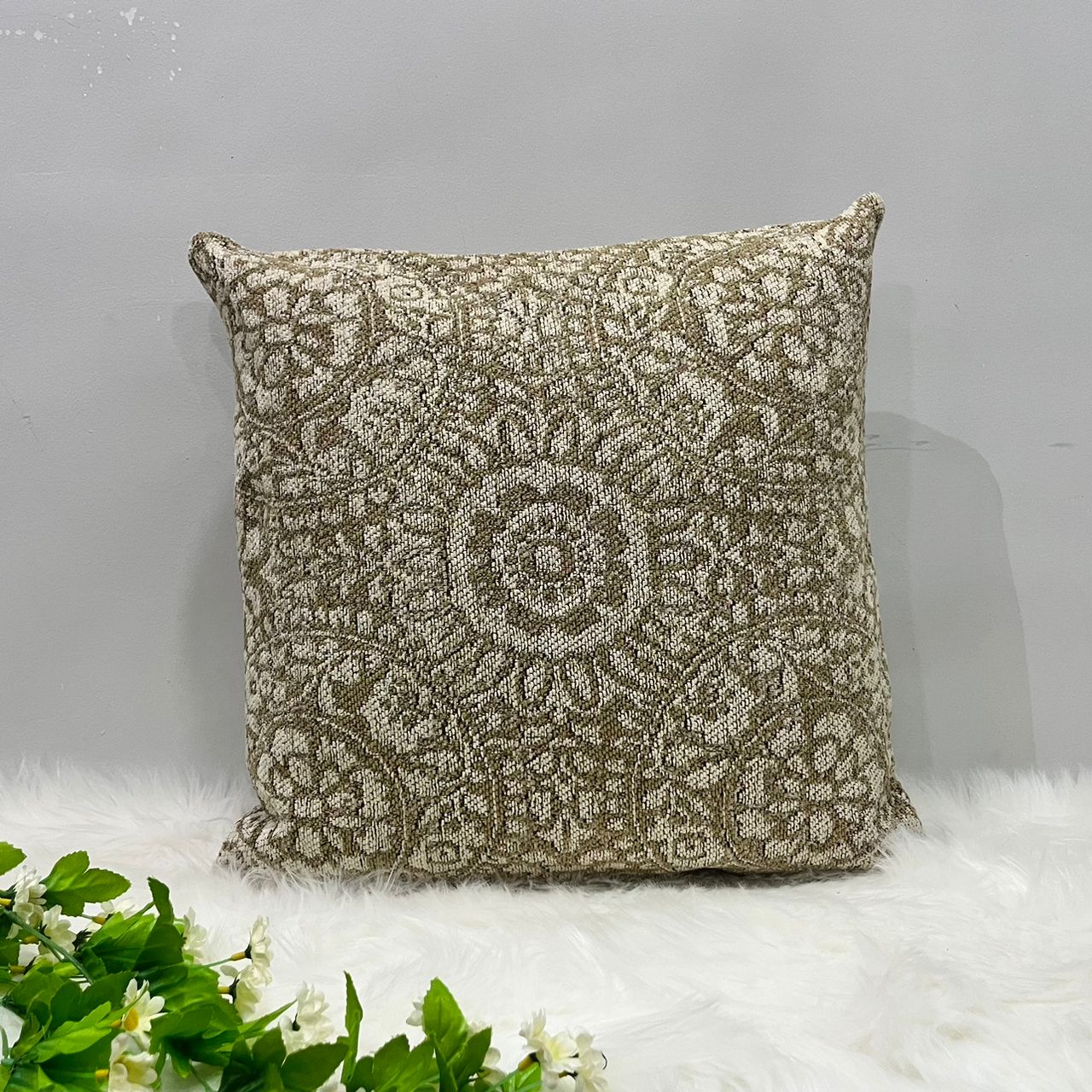 Jacquard Cushion Covers Size: 50cm X 50cm (20" X 20") Material: Jacquard in just Rs. 500.00, (Jacquard Cushion Cover by Export House )