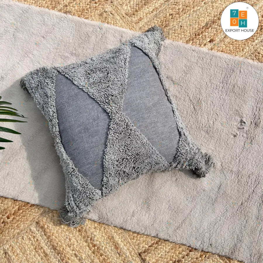 Cotton Tufted Cushion Cover, 40cm X 40cm (16" X 16")