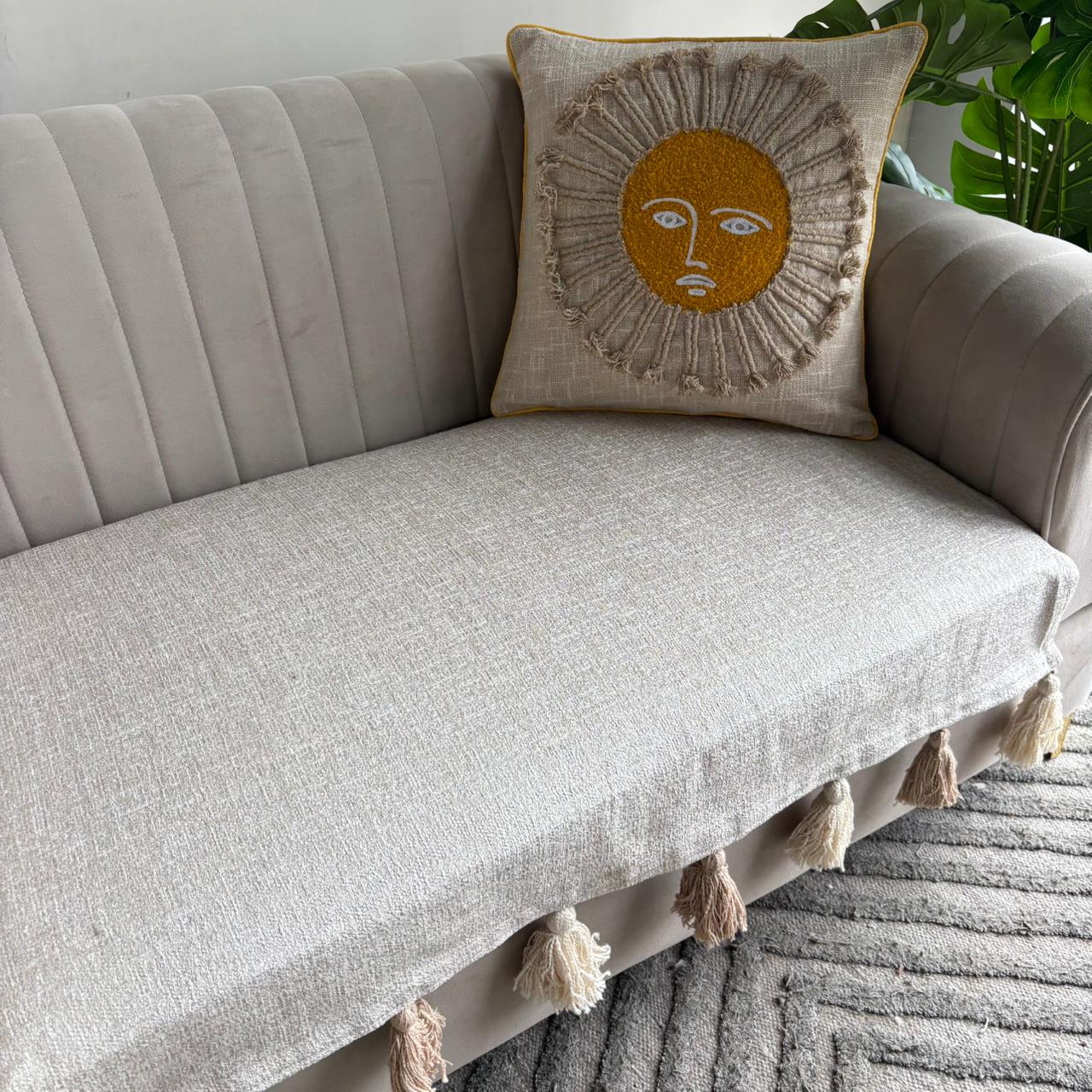 Sofa Cover with tassels