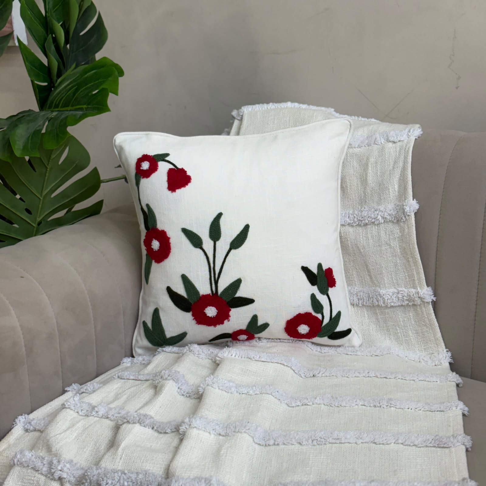Embroidered Cushion Cover