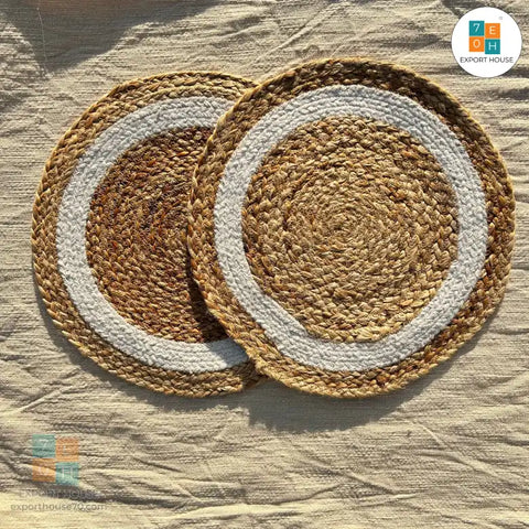 Jute Round Placemats for Dining Table Mats for Kitchen