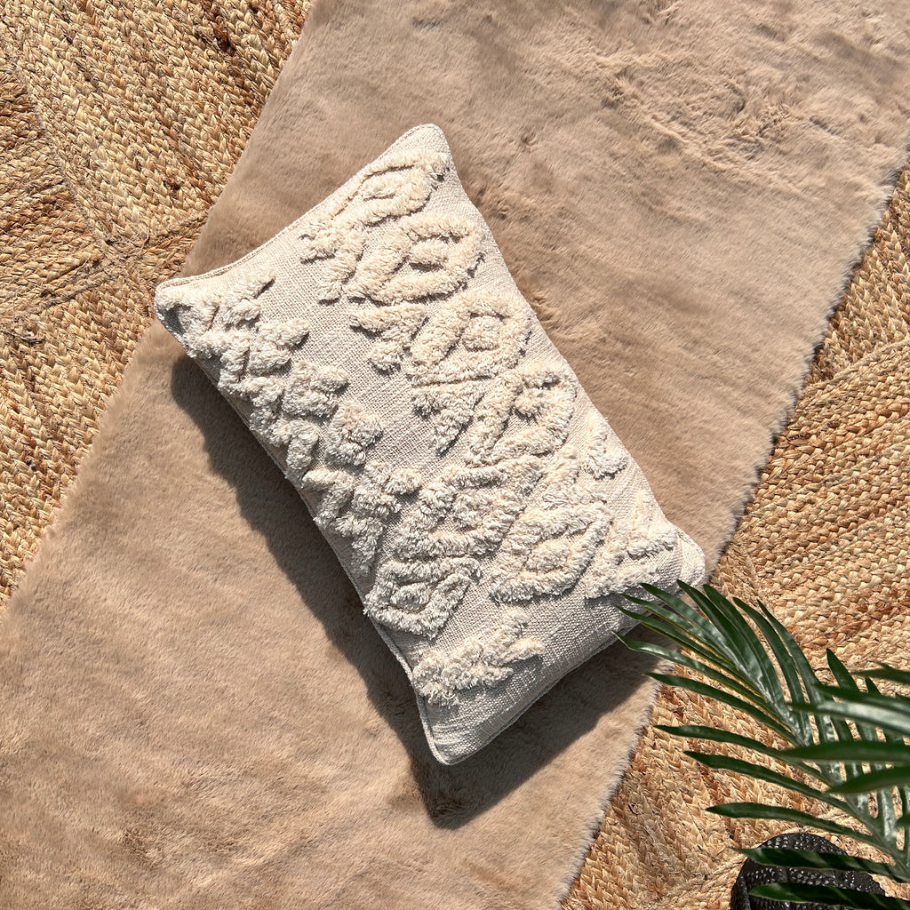 Slub-Cotton Tufted Cushion Cover, 30cm X 50cm (12" X 20")