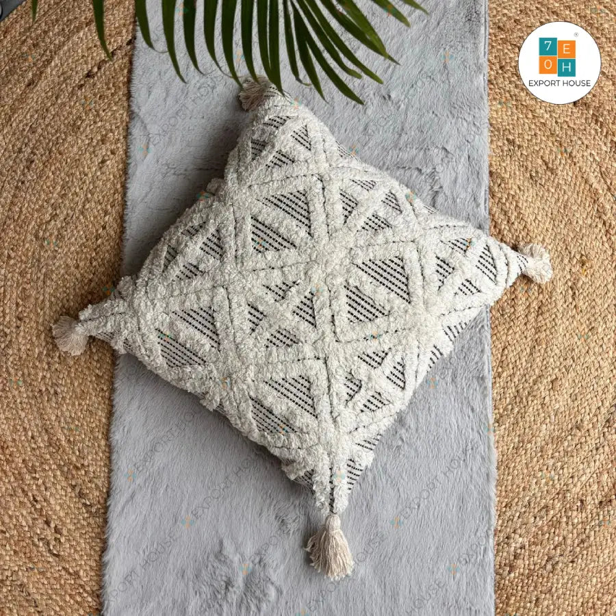 Export House Cotton Boho Cushion Cover -  Size:50cm X 50cm (20" X 20")