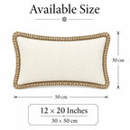 Woven Halo Cotton Lumbar Cushion Cover