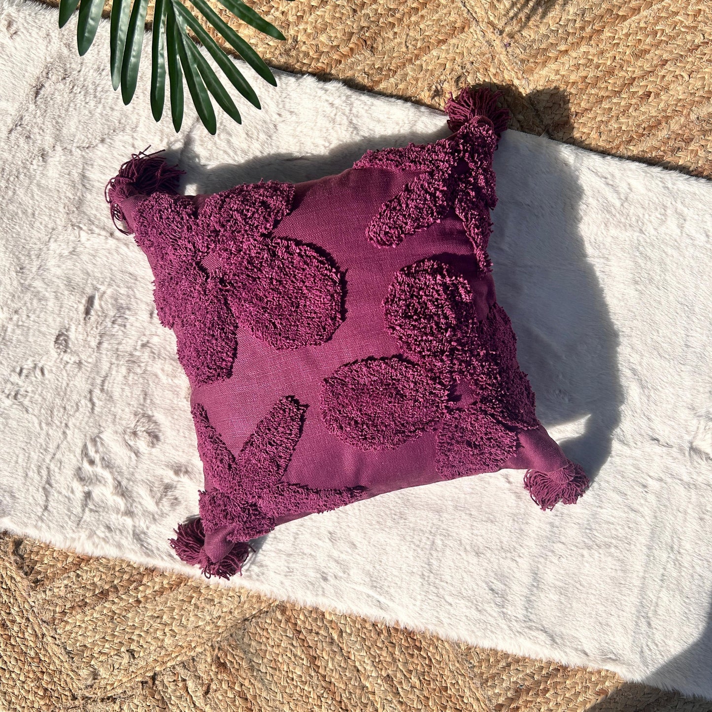 Cotton Tufted Cushion Cover, 40cm X 40cm (16" X 16")