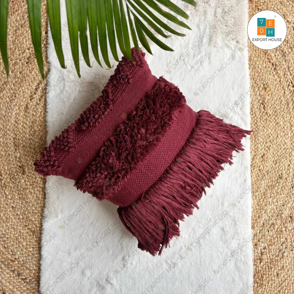 Export House Cotton Boho Cushion Cover -  Size:40cm X 40cm (16" X 16")