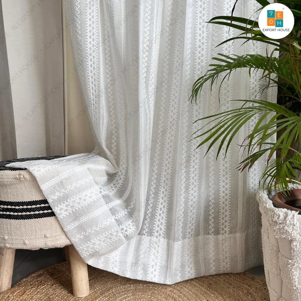 Embroidered Sheer Curtain