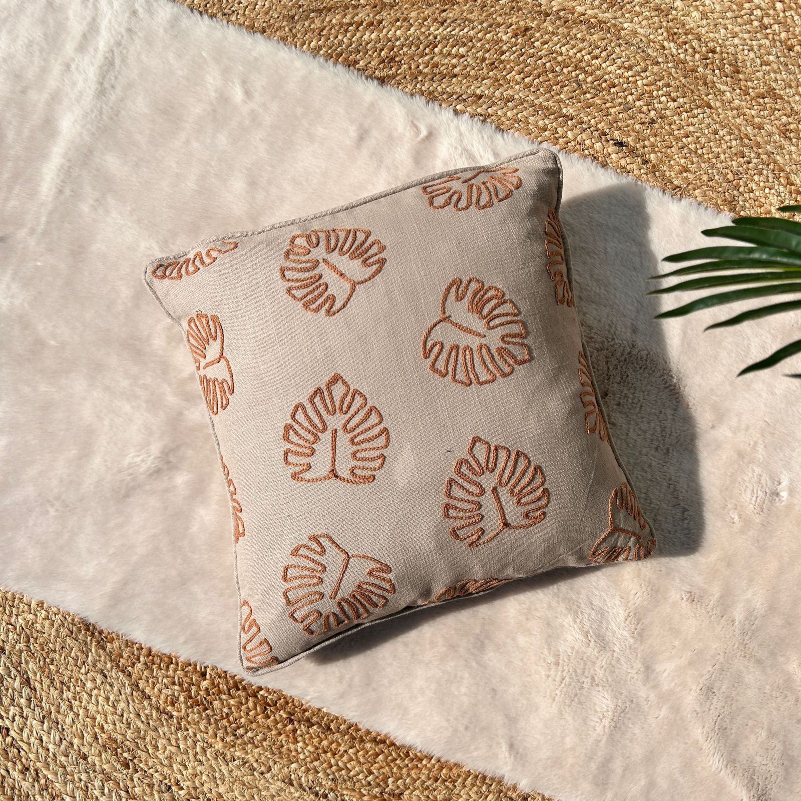 Aari Work Cushion Covers, 40cm X 40cm (16" X 16")