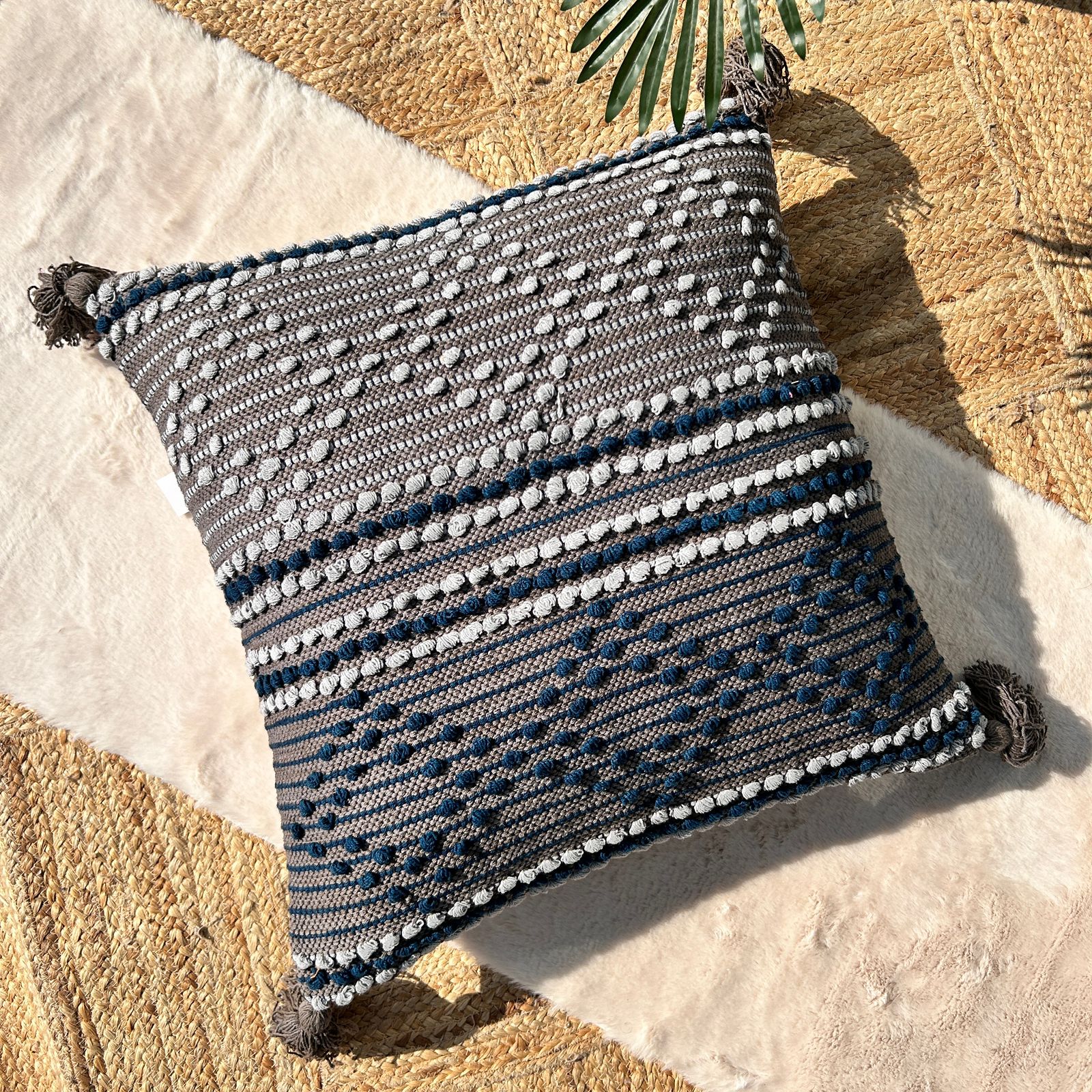 Export House Cotton Boho Cushion Cover -  Size:60cm X 60cm (24" X 24")