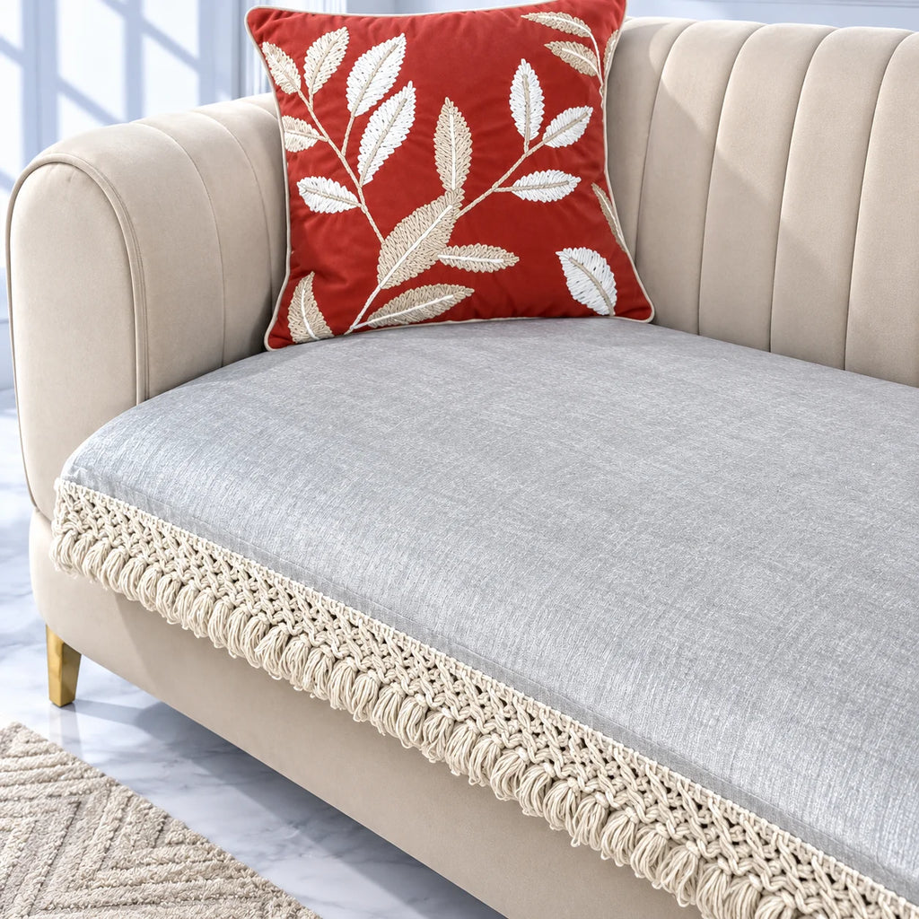 Sofa Cover with tassels