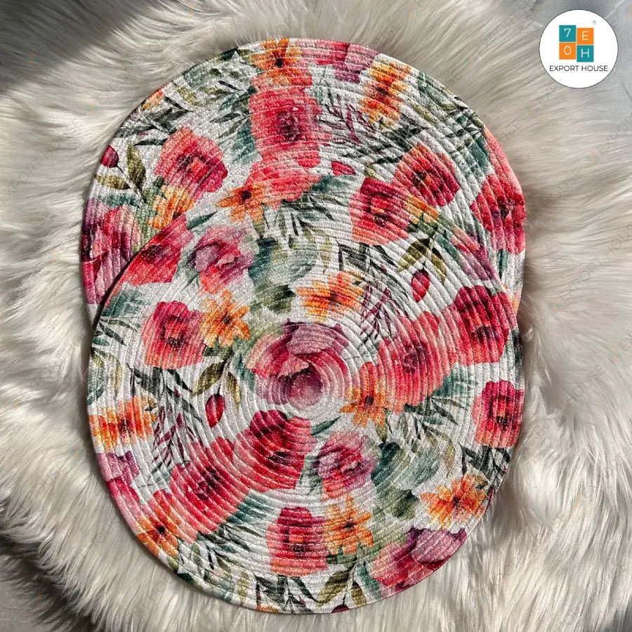 Round Polyester Printed Placemats