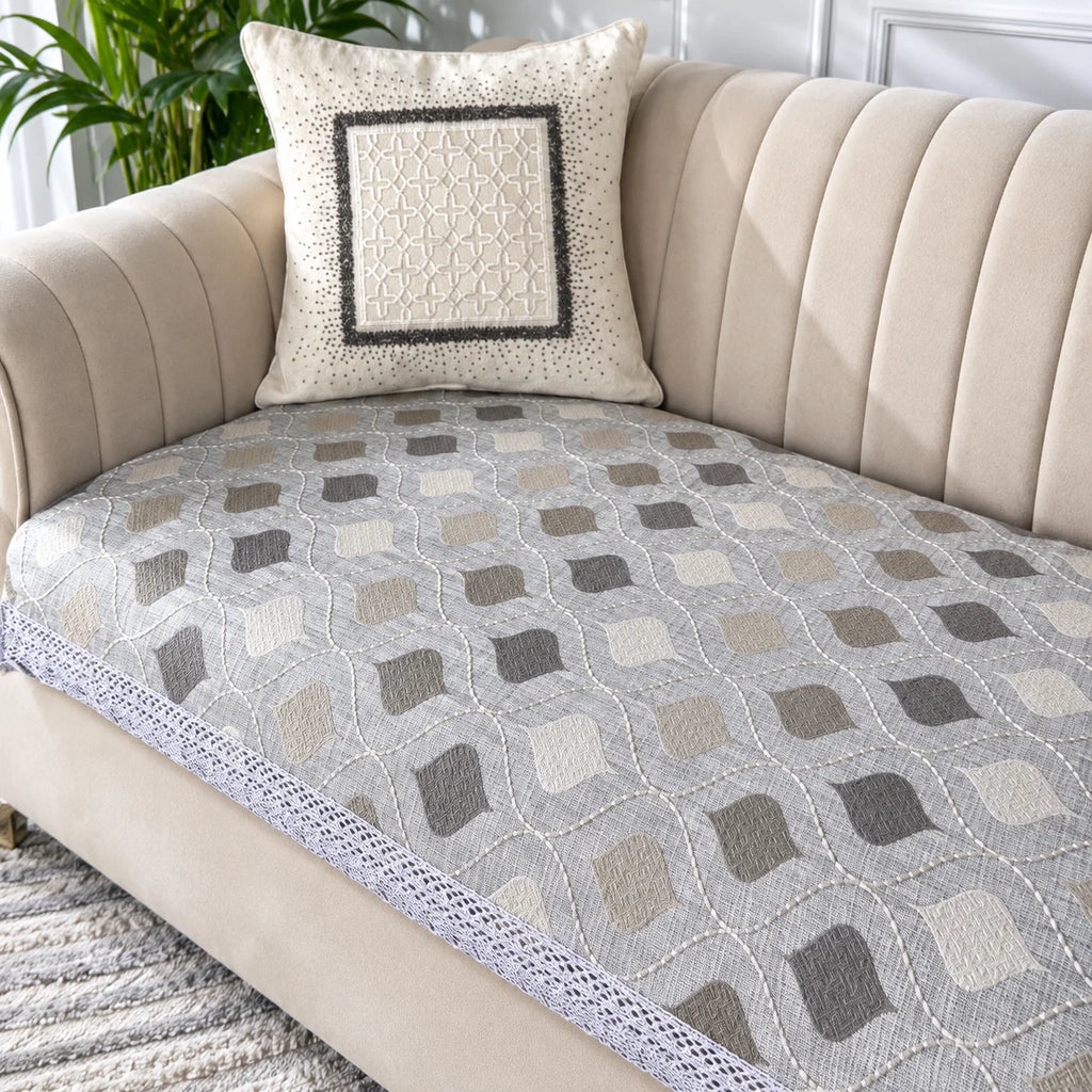 Anti Skid Embroidered Premium Sofa Cover