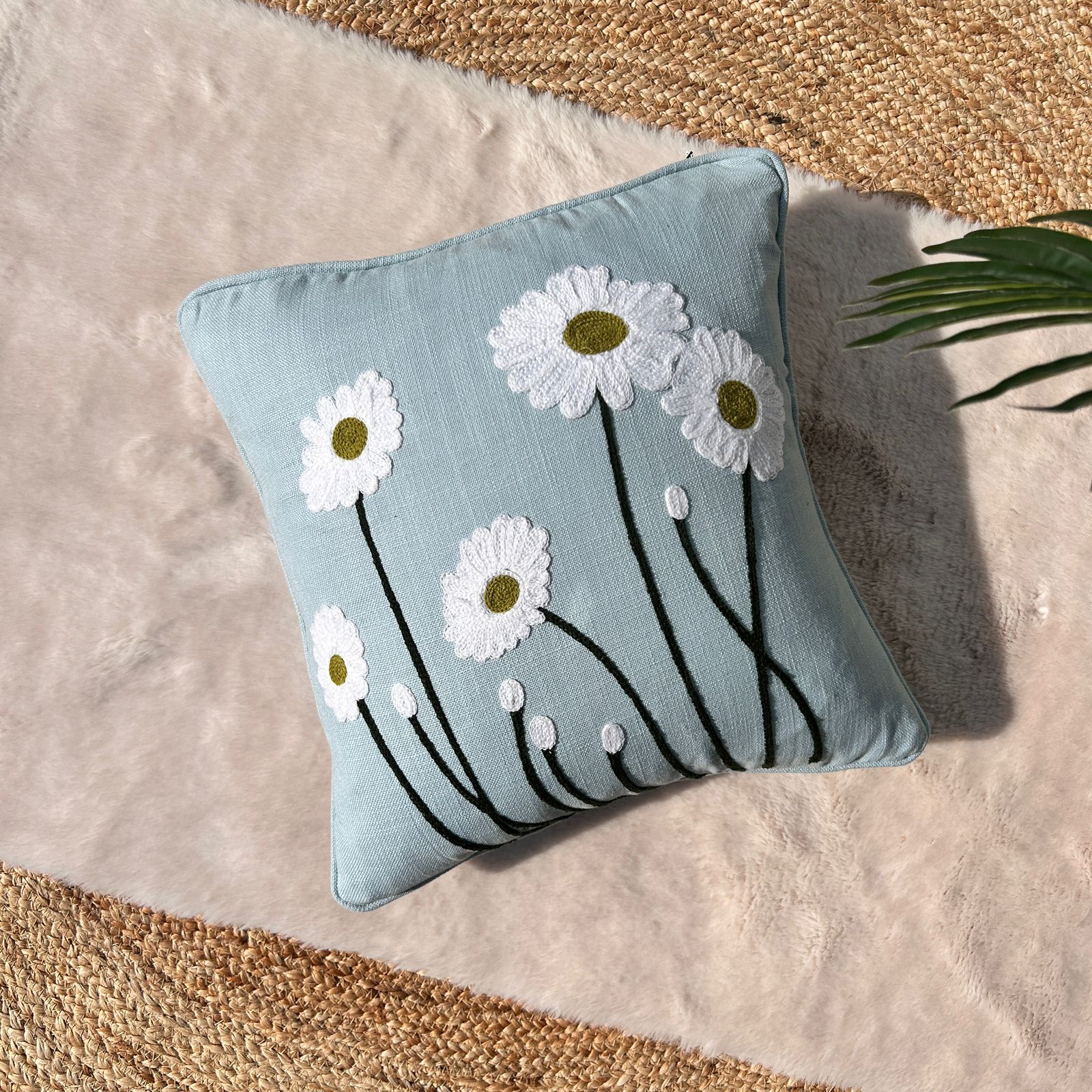 Aari Work Cushion Covers, 40cm X 40cm (16" X 16")