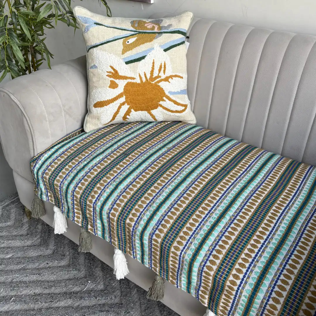 Sofa Cover with tassels