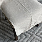 Organic Ecru Plain Chair Cover with Tassels