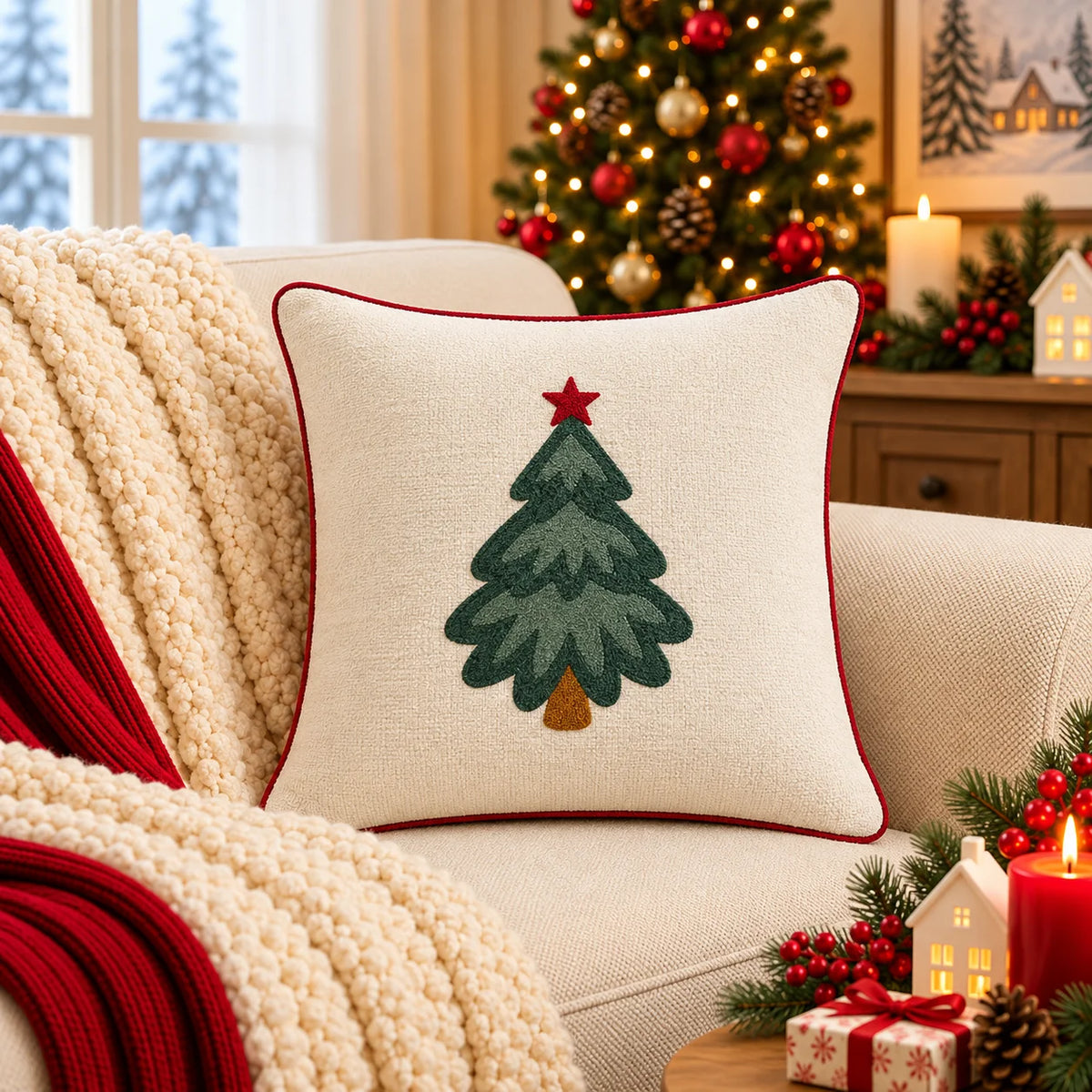 CHRISTMAS CUSHION COVERS
  (16X16 INCHES