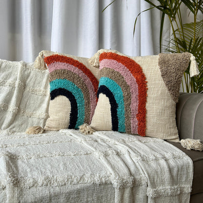 Rainbow Radiance -Tufted Premium Cushion Covers