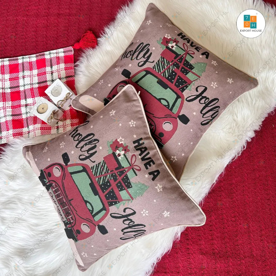 Holly jolly Cushion Cover