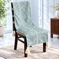 Eucalyptus Green Crosshatch Chair Cover with Tassels