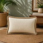 Woven Halo Cotton Lumbar Cushion Cover