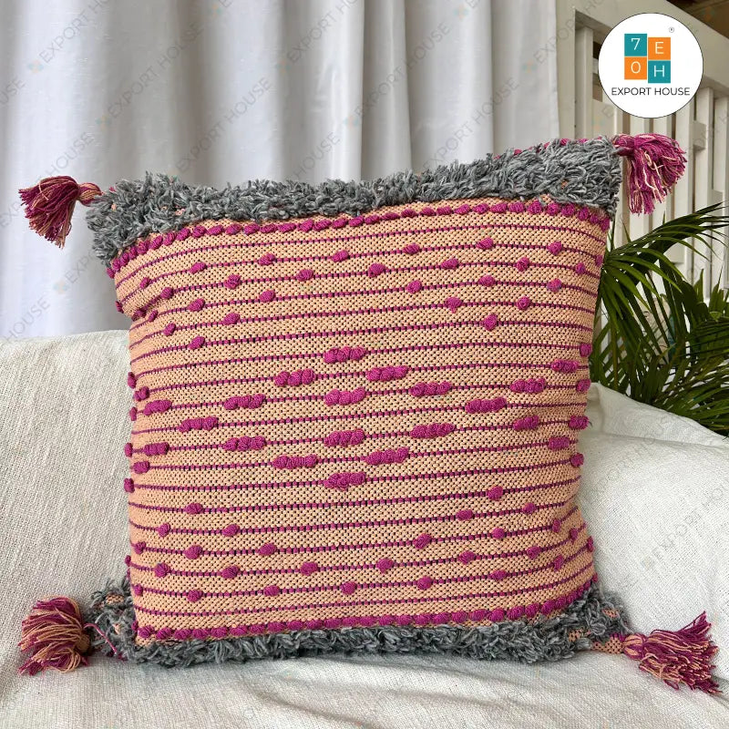 Export House Cotton Boho Cushion Cover -  Size:60cm X 60cm (24" X 24")