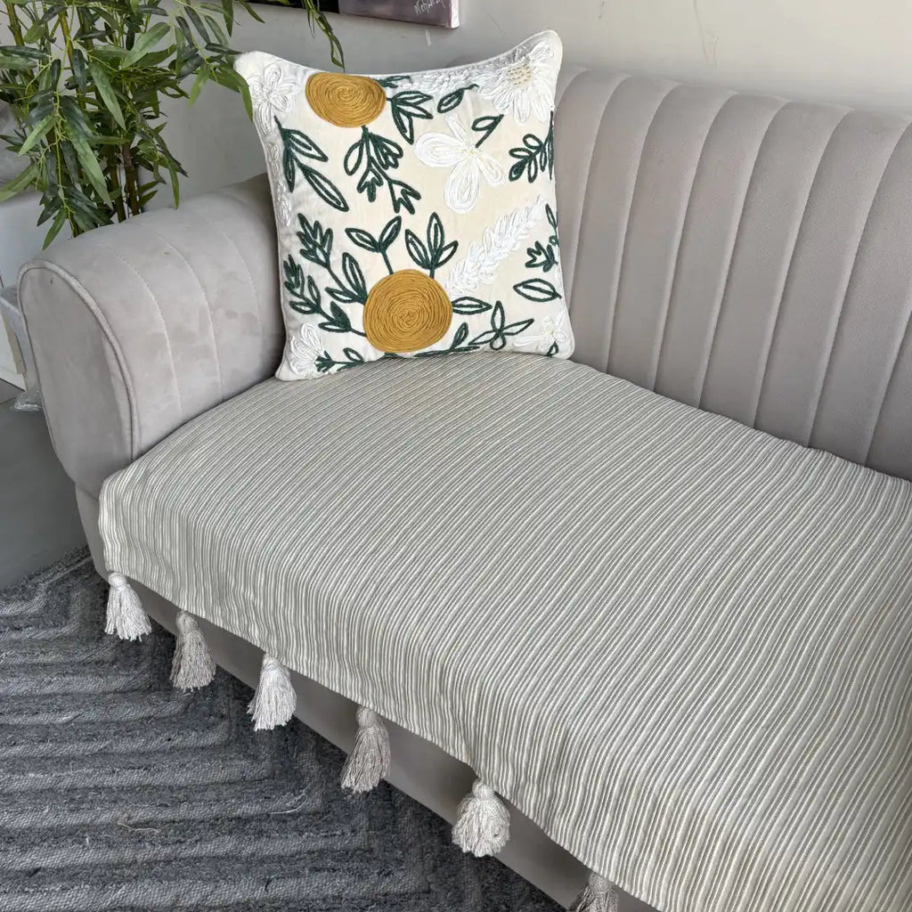 Sofa Cover with tassels