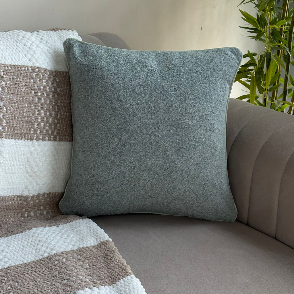 Solid Reversible Boucle Cushion Cover