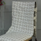 Dark Roast Brown Pattern Chair Cover with Tassels