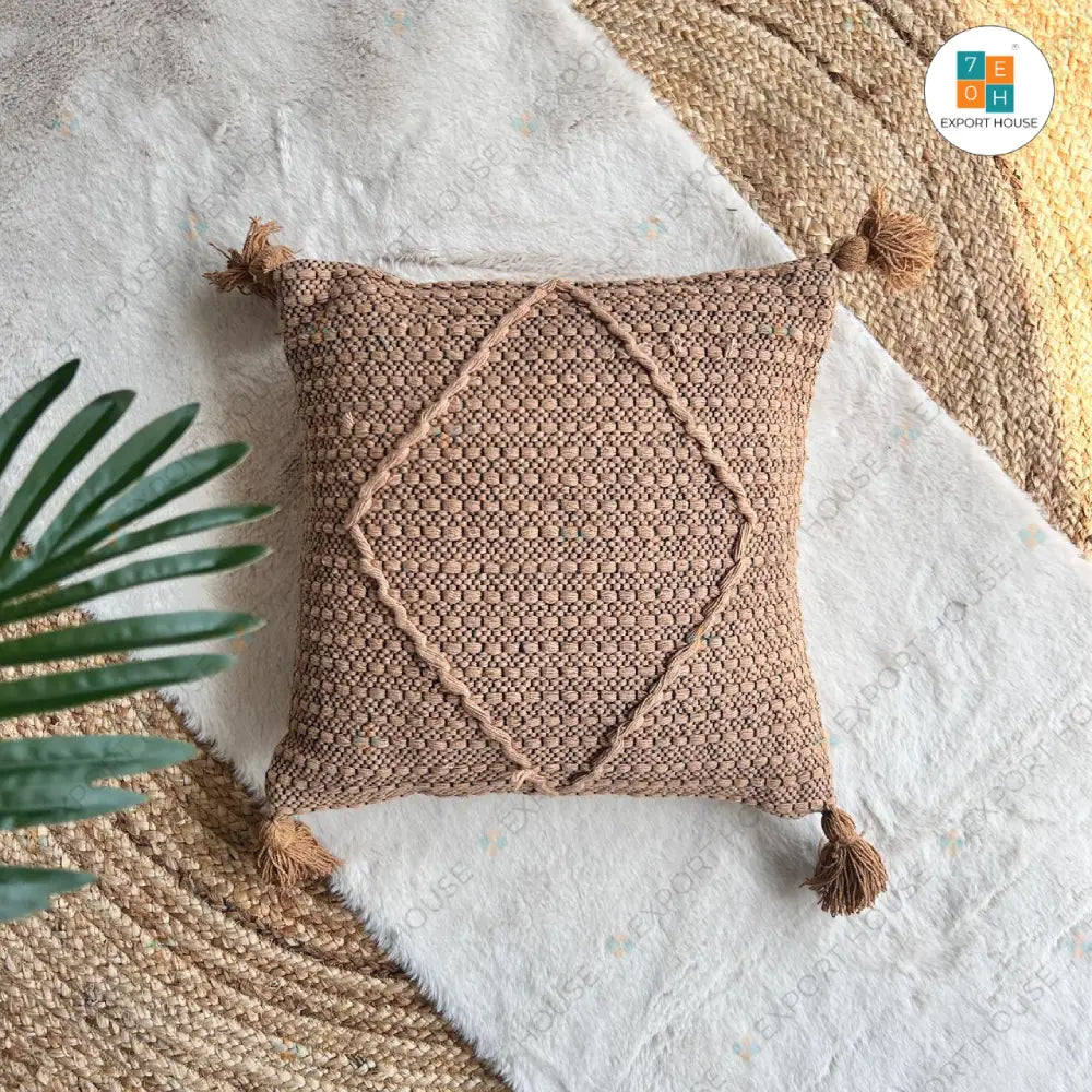 Export House Cotton Boho Cushion Cover -  Size:40cm X 40cm (16" X 16")