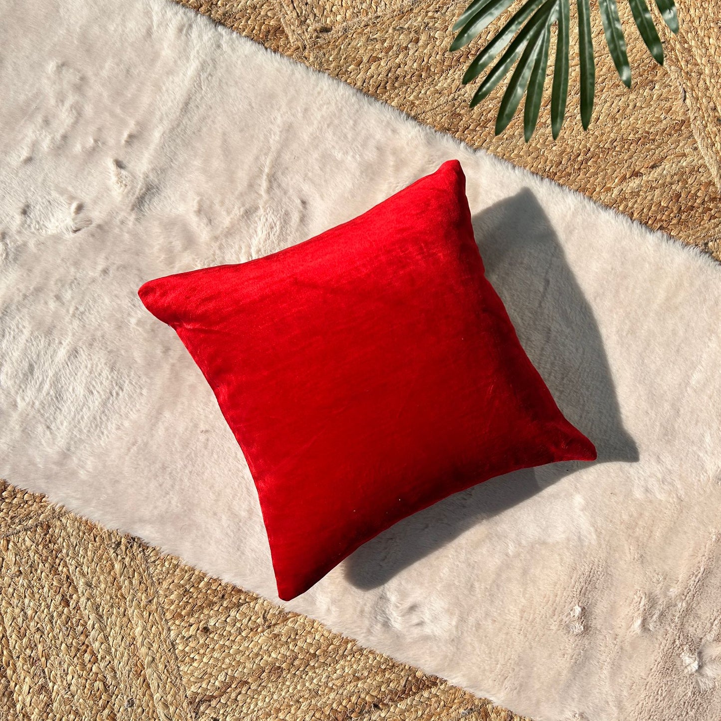 Export House Velvet Plain Cushion Cover -  Size:40cm X 40cm (16" X 16")