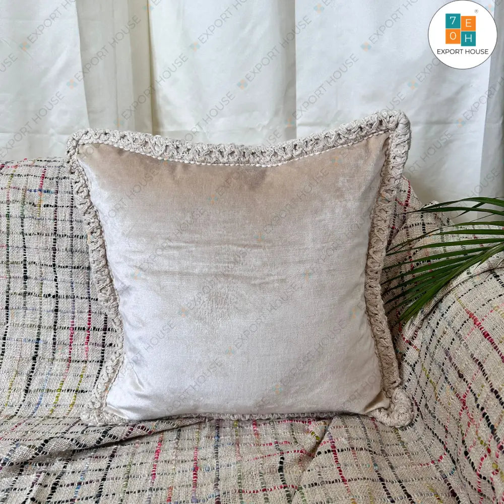 Export House Cotton Plain Cushion Cover -  Size:40cm X 40cm (16" X 16")