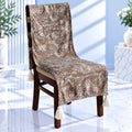 Cocoa Brown Acid Wash Effect Chair Cover with Tassels